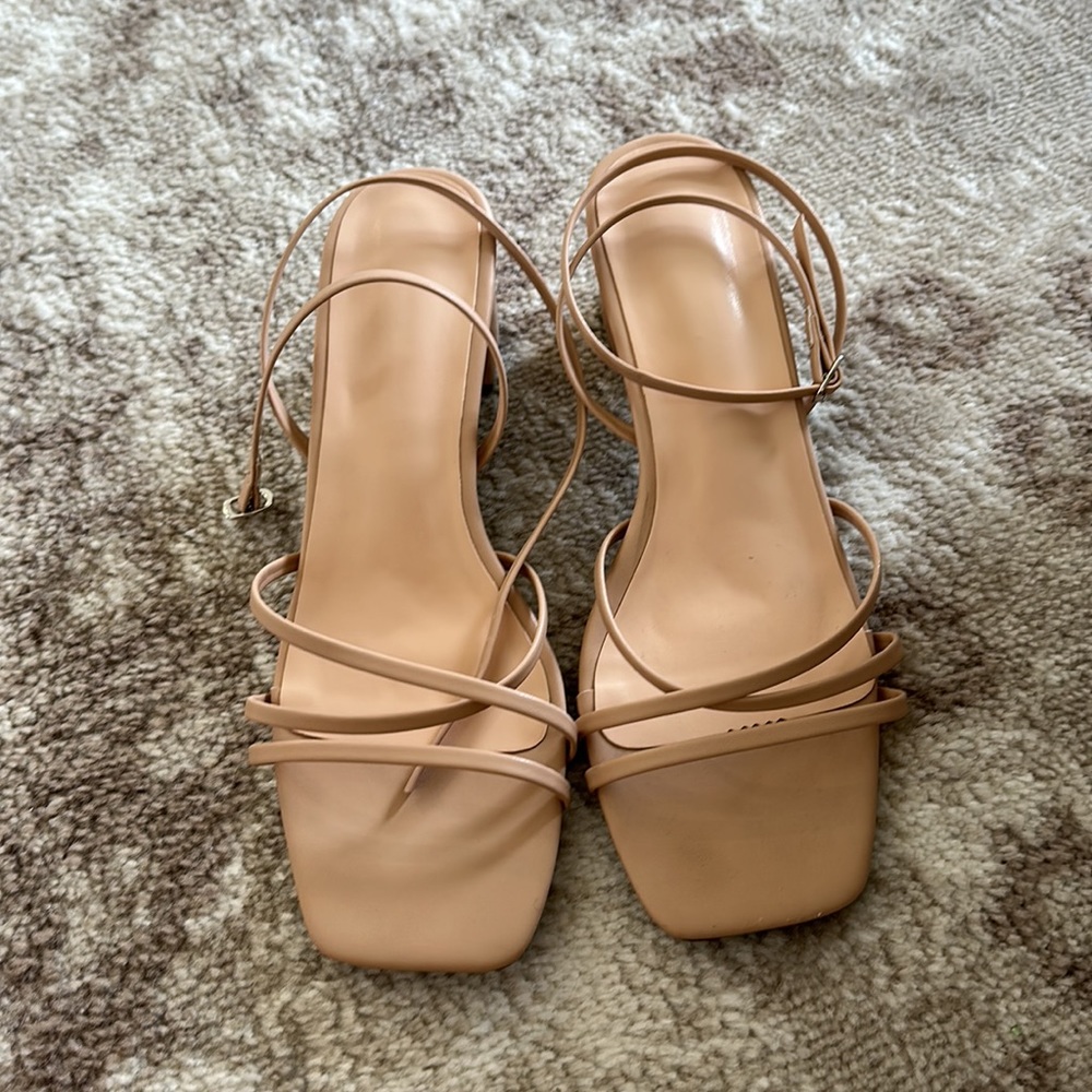 Azazie block heels with ankle strap